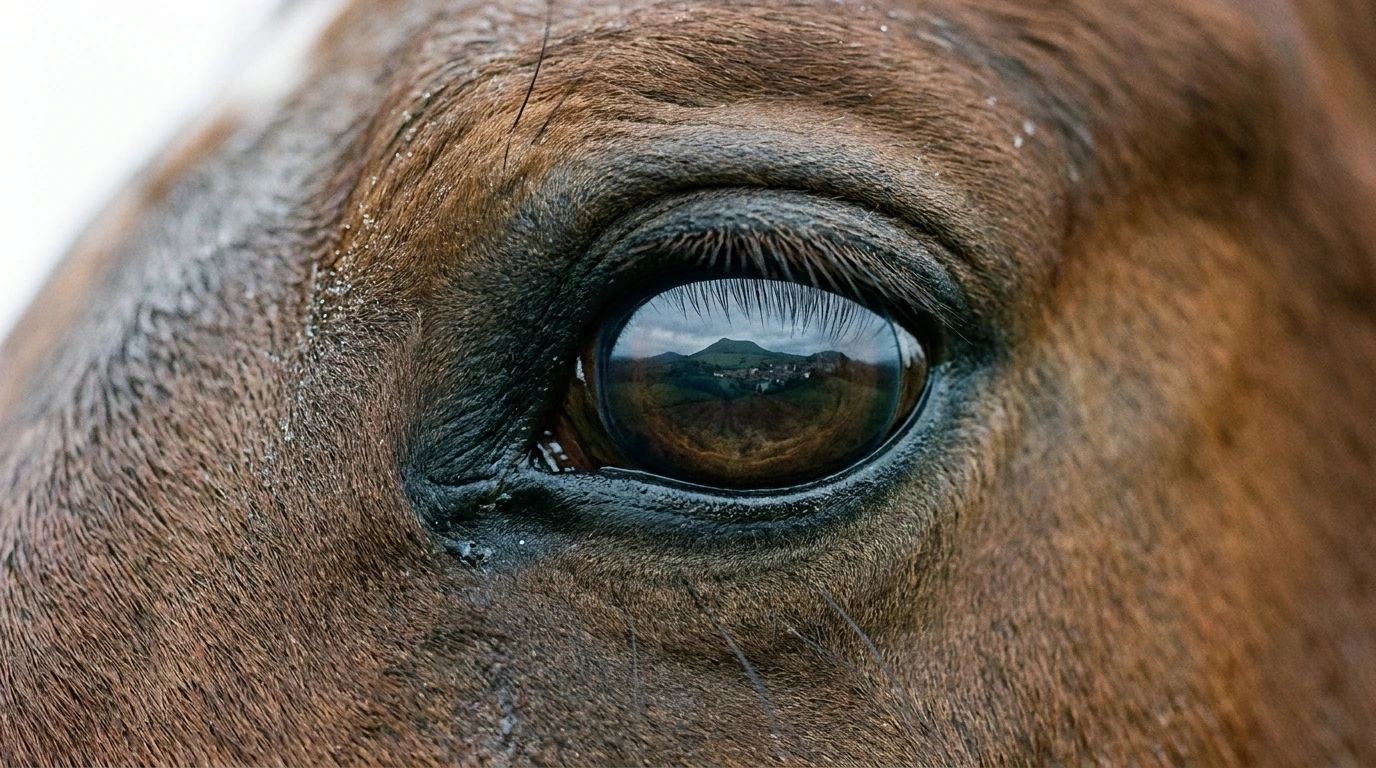 Un regard de cheval au Ecurie du soleil, Broût-Vernet