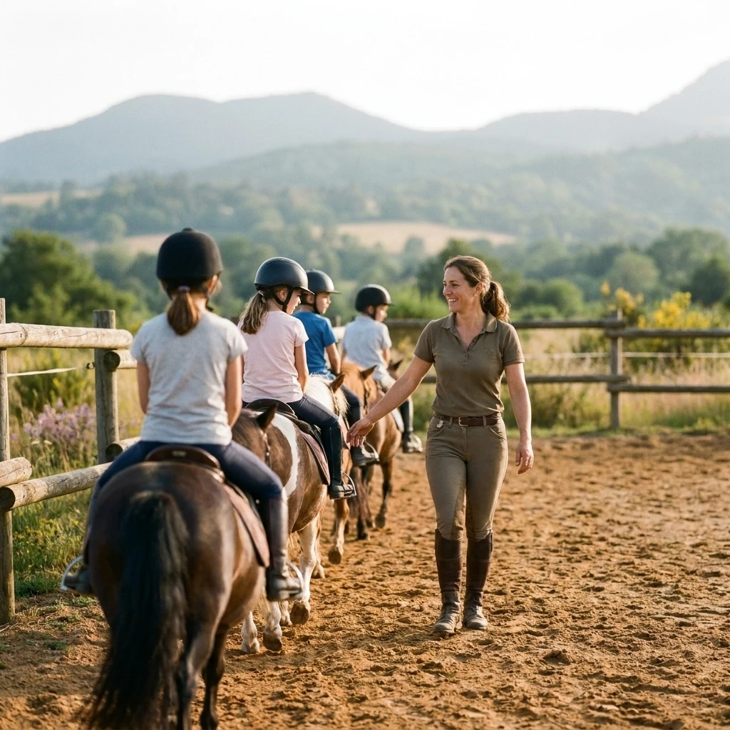 Cours de poney à Broût-Vernet, Allier